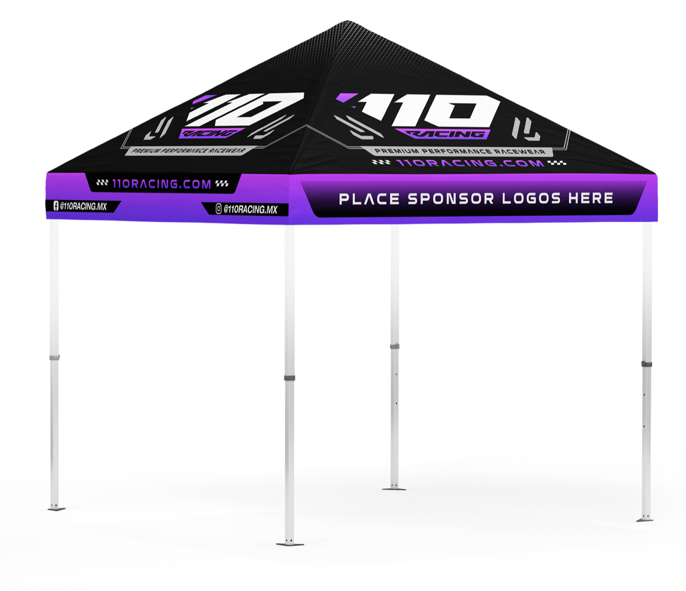 110 RACING ATHLETE CANOPY TOP (10x10) - PURPLE