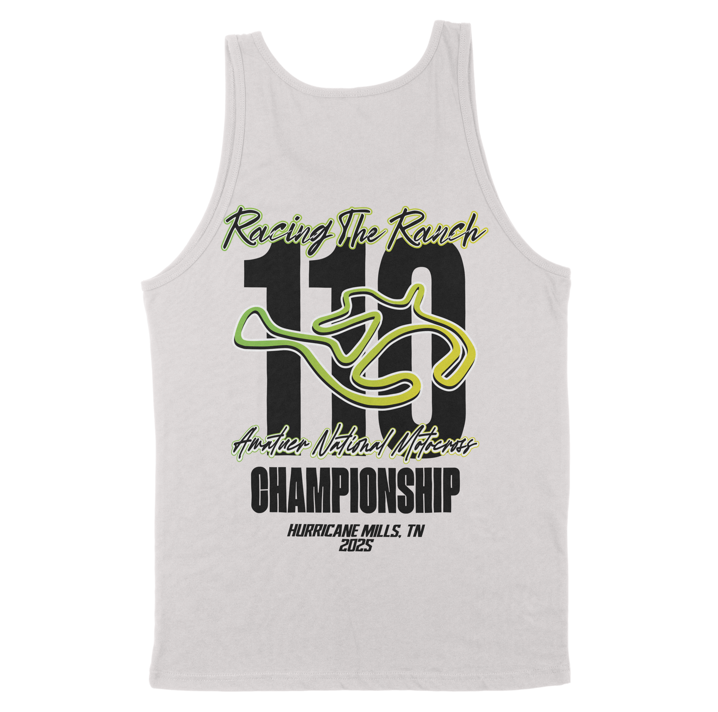 110 RACING // LL25 STAPLE UNISEX TANK - WHITE