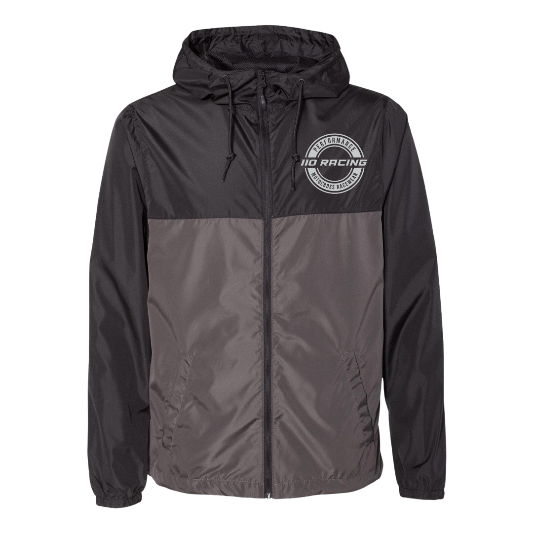 110 RACING // PERFORMANCE WINDBREAKER BLACK/GRAPHITE - YOUTH