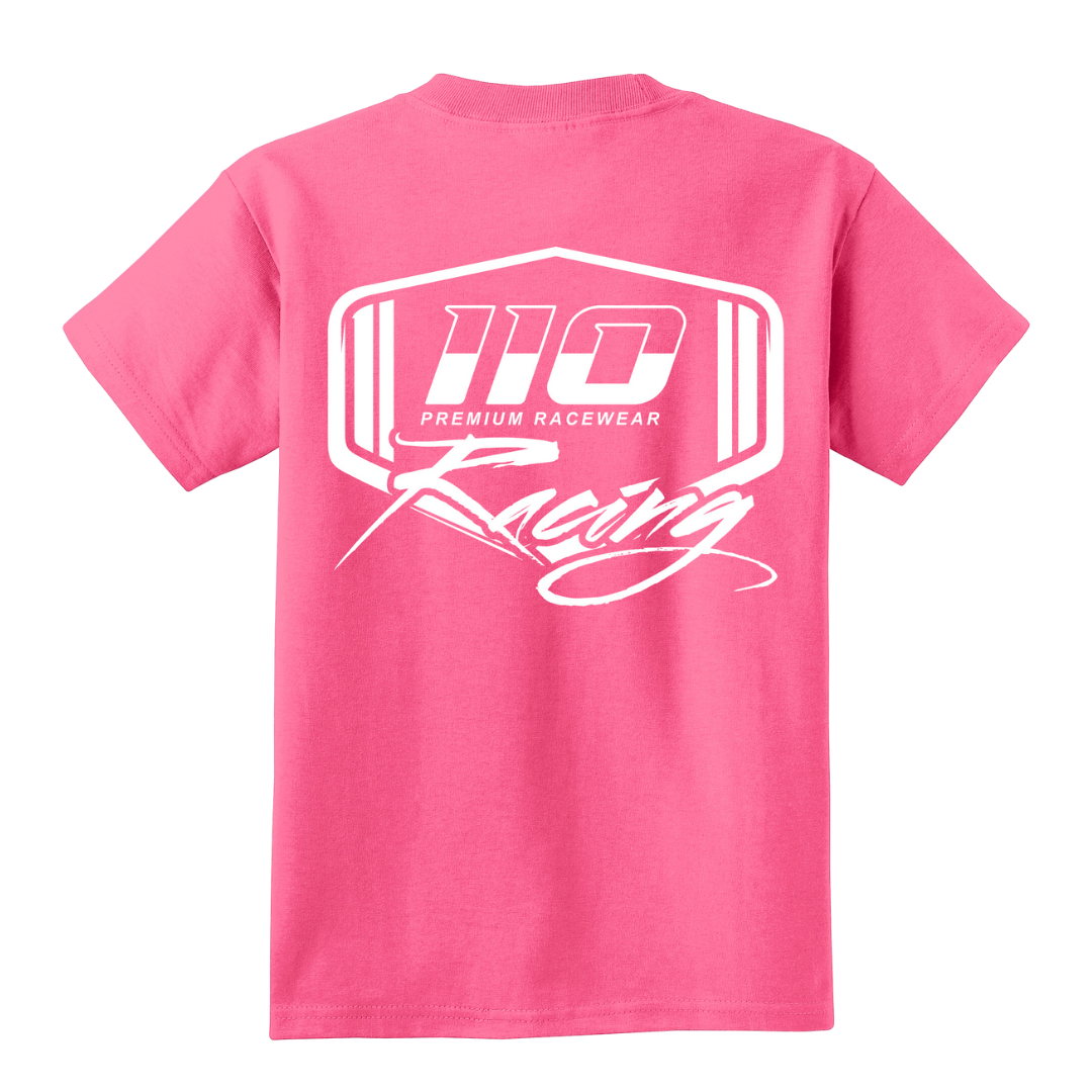 110 RACING // PINK SIGNATURE TEE YOUTH