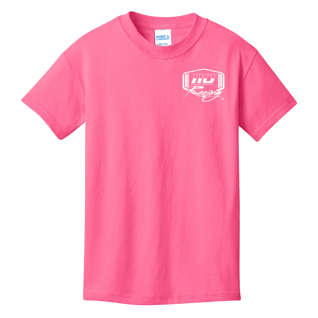 110 RACING // PINK SIGNATURE TEE YOUTH