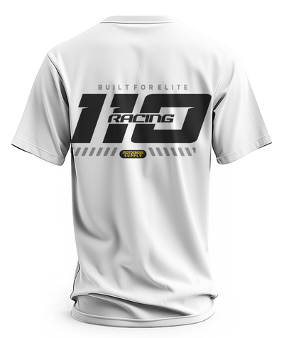 110 RACING // MDRN ELITE TEE - WHITE