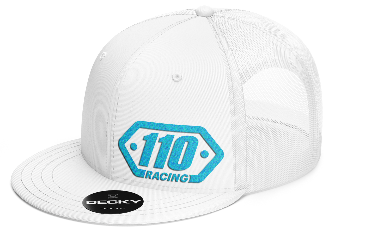 110 RACING // WHITE SUMMER SNAPBACK HAT