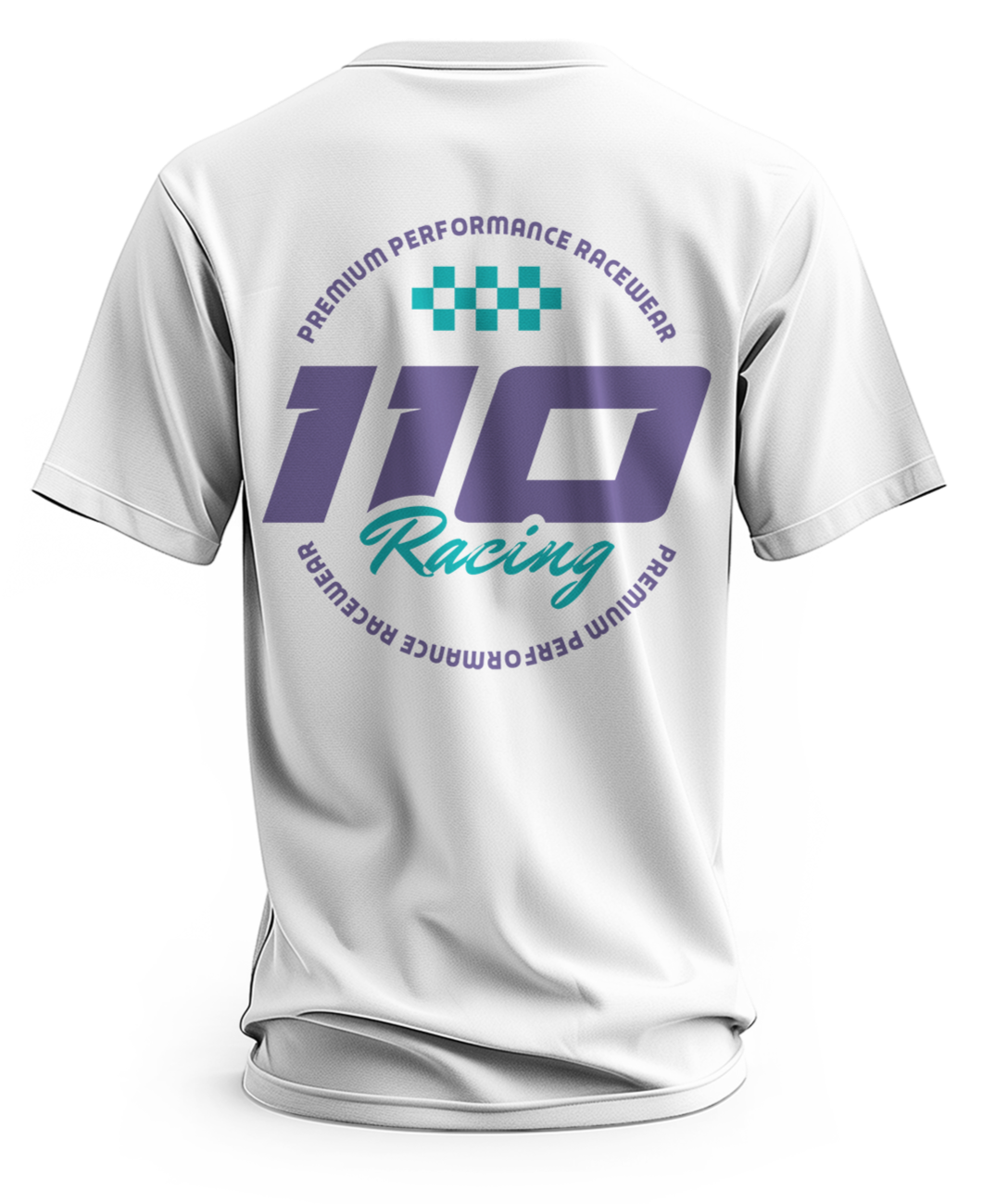 110 RACING // MDRN RACER TEE - WHITE