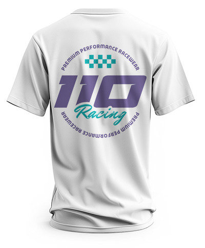 110 RACING // MDRN RACER TEE - WHITE
