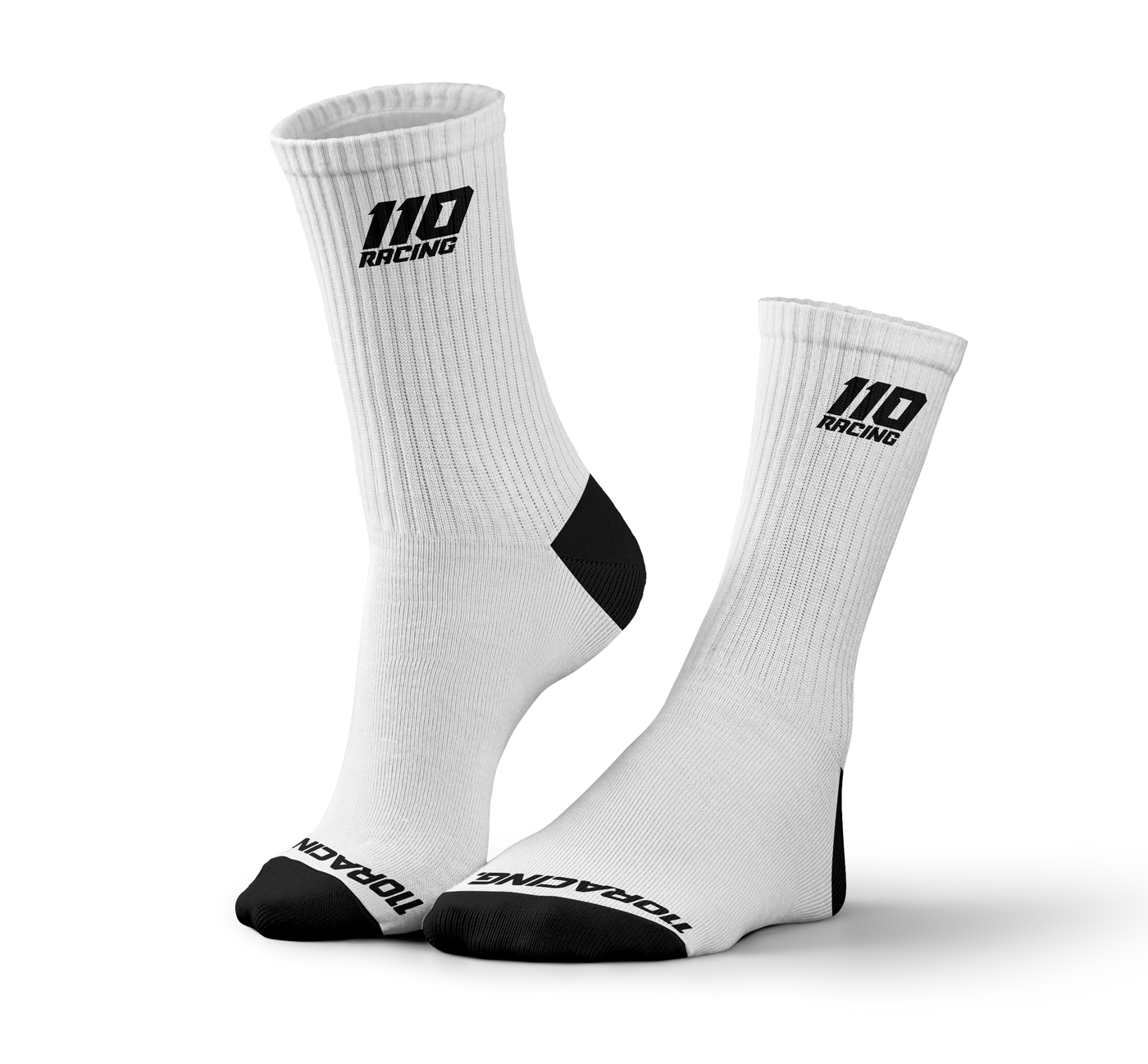 110 RACING // CLASSIC RACING STYLE CREW SOCKS - 2 PACK