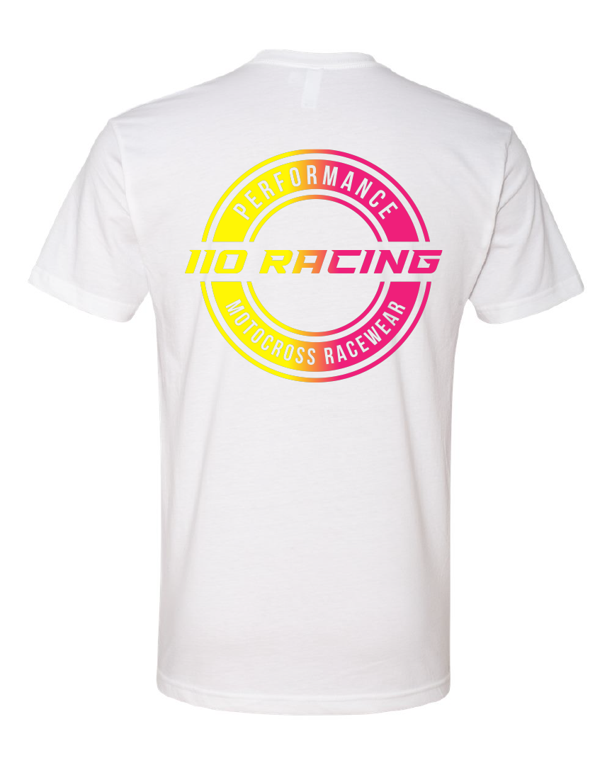 110 RACING // WHITE FOUNTAIN TEE ADULT