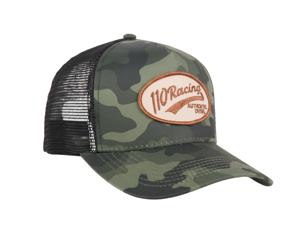 110 RACING // HERITAGE TRUCKER HAT - CAMO