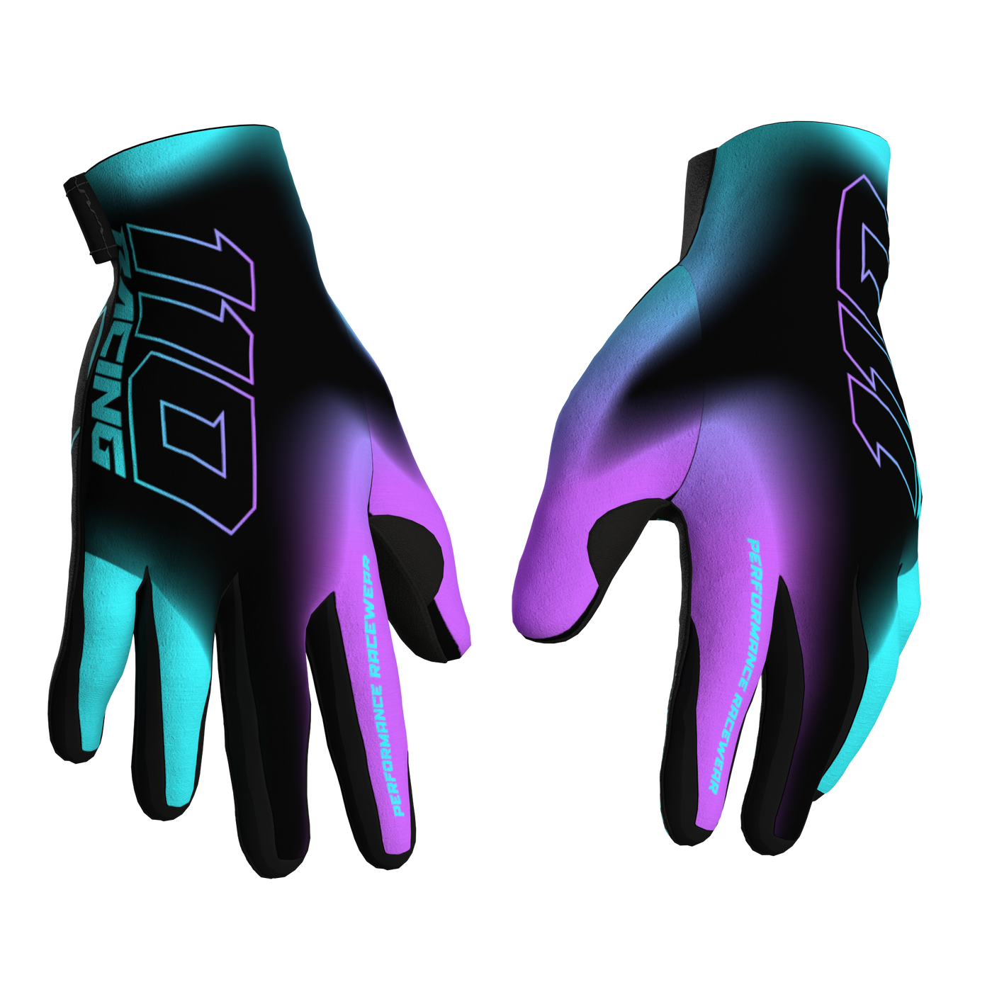 110 RACING // RS24.1 TECHART YOUTH GLOVE - TEAL/PURPLE