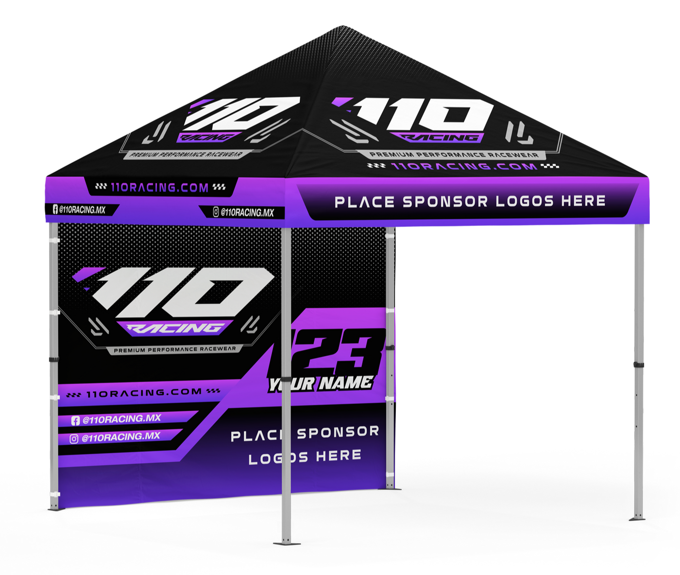 110 RACING PRO TEAM CANOPY RACE PACKAGE (10x10) - PURPLE