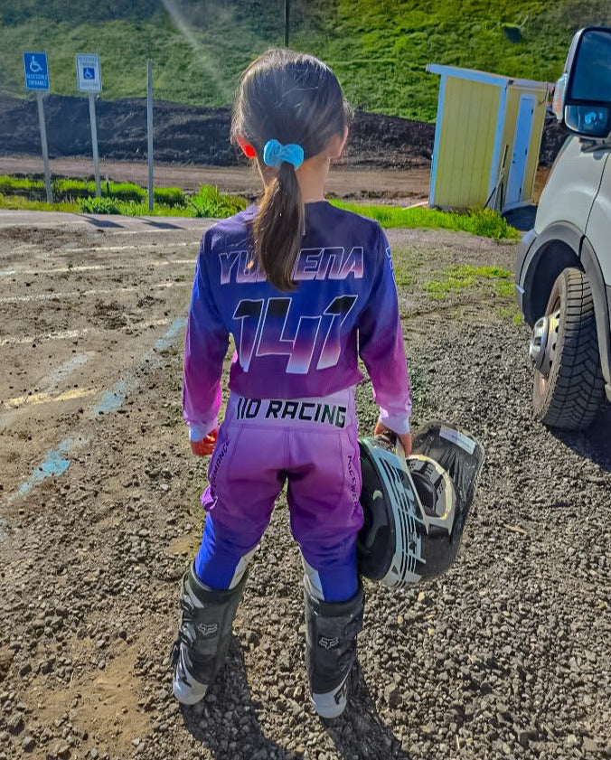 Purple Youth Motorbike Gear 110 RACING // LE23 ICONIC YOUTH PURPLE