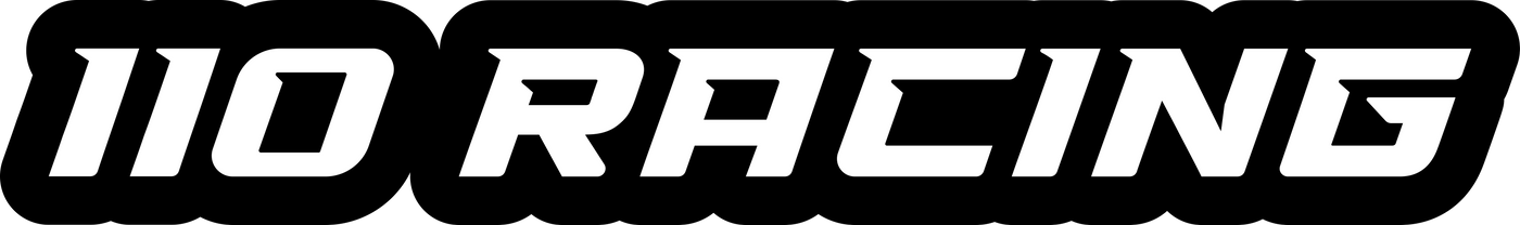110 RACING // PERFORMANCE STICKER - BLACK