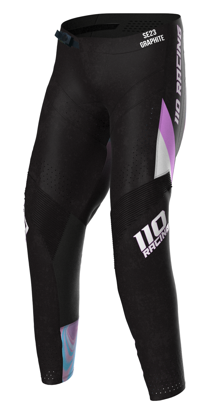 110 RACING // SE23 GRAPHITE YOUTH PANT BLACK/PINK