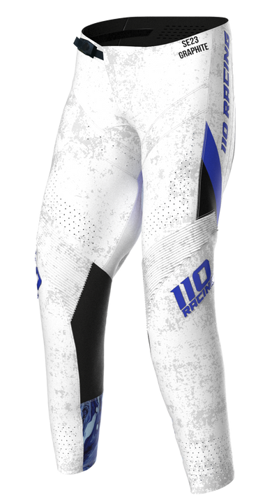 110 RACING // SE23 GRAPHITE YOUTH PANT WHITE/BLUE