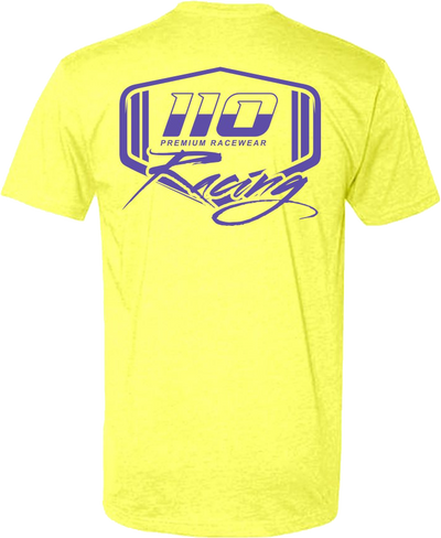 110 RACING // PREMIUM TEE - FLO YELLOW