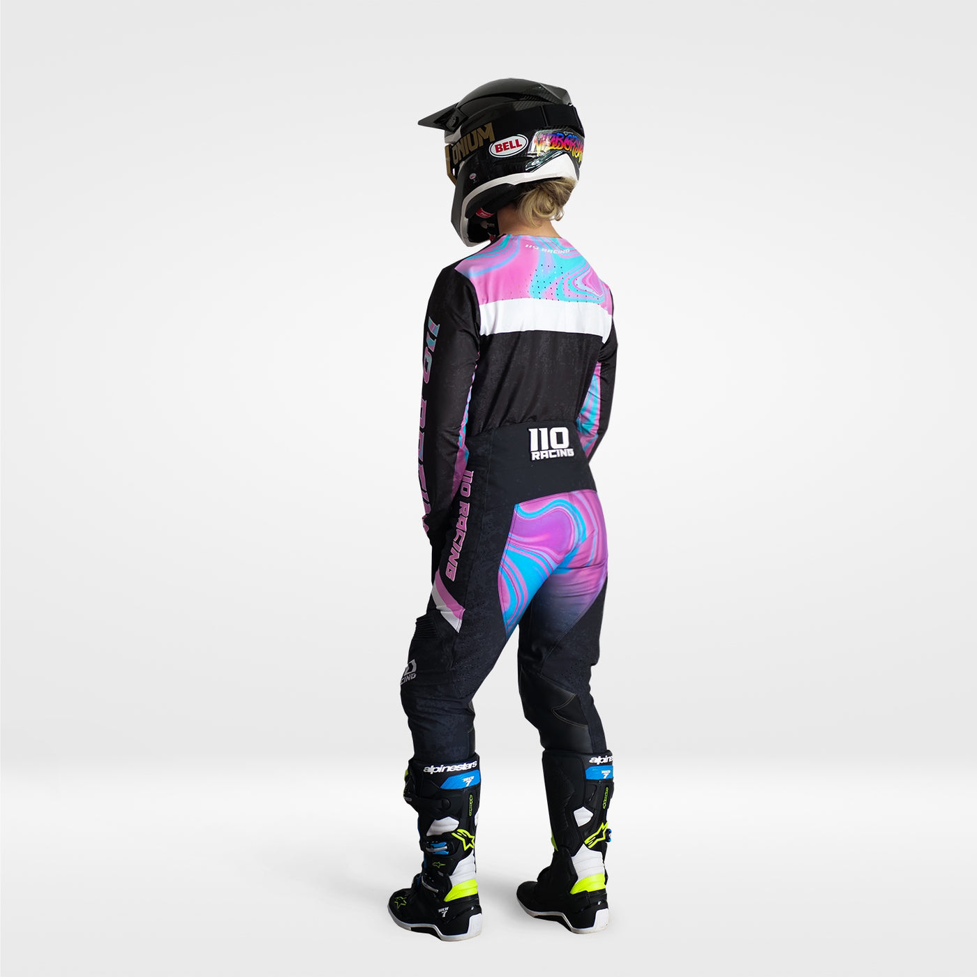 110 RACING // SE23 GRAPHITE PANT BLACK/PINK