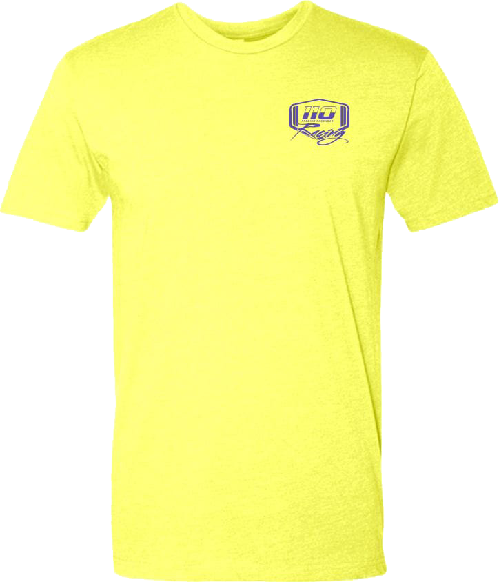 110 RACING // PREMIUM TEE - FLO YELLOW