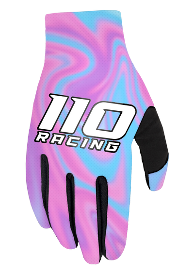 110 RACING // SE23 GRAPHITE YOUTH GLOVE - BLACK/PINK