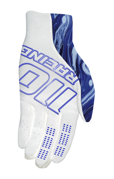 110 RACING // SE23 GRAPHITE YOUTH GLOVE - WHITE/BLUE