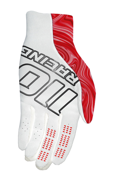 110 RACING // SE23 GRAPHITE GLOVE - GREY/RED