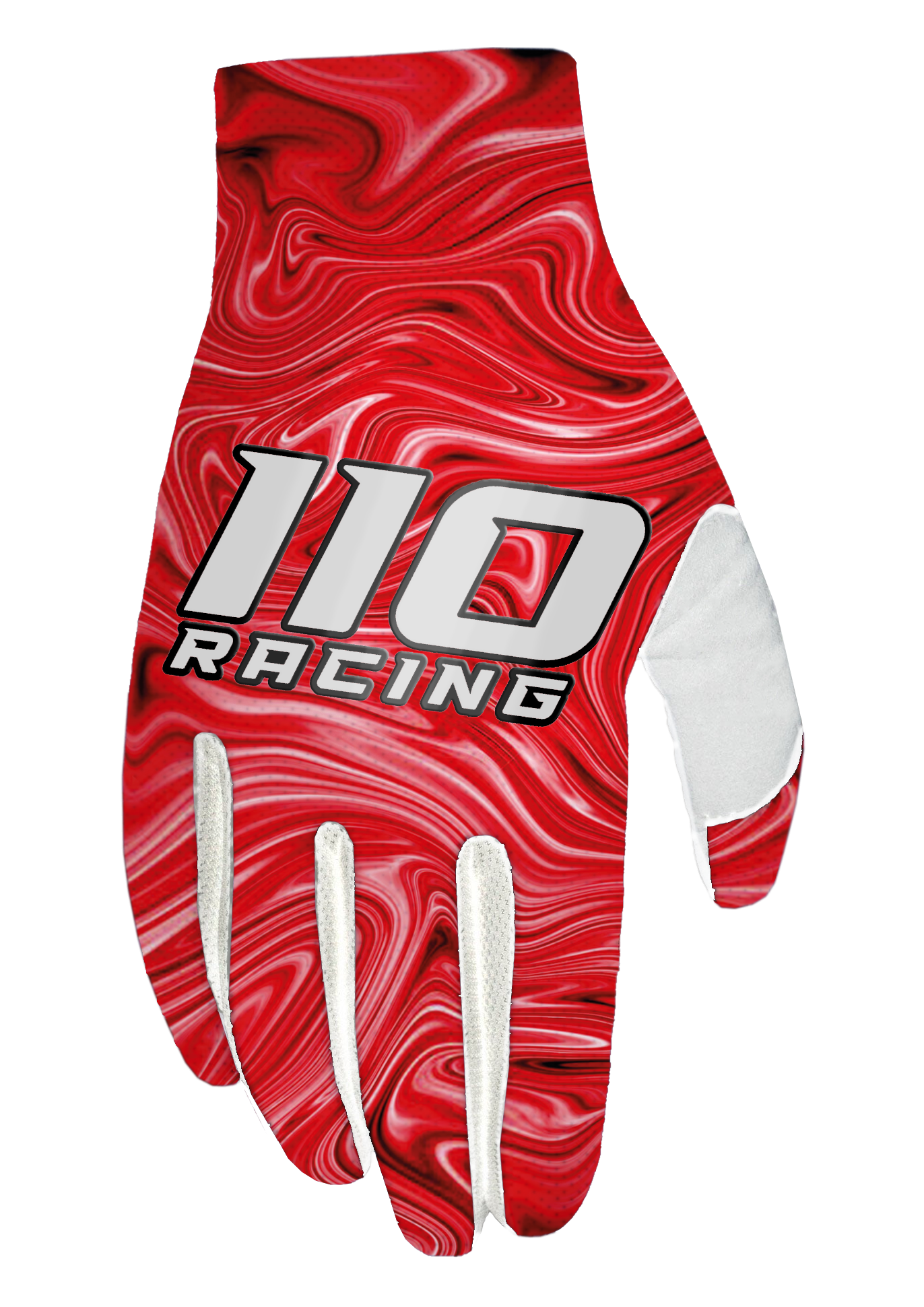 110 RACING // SE23 GRAPHITE YOUTH GLOVE - GREY/RED