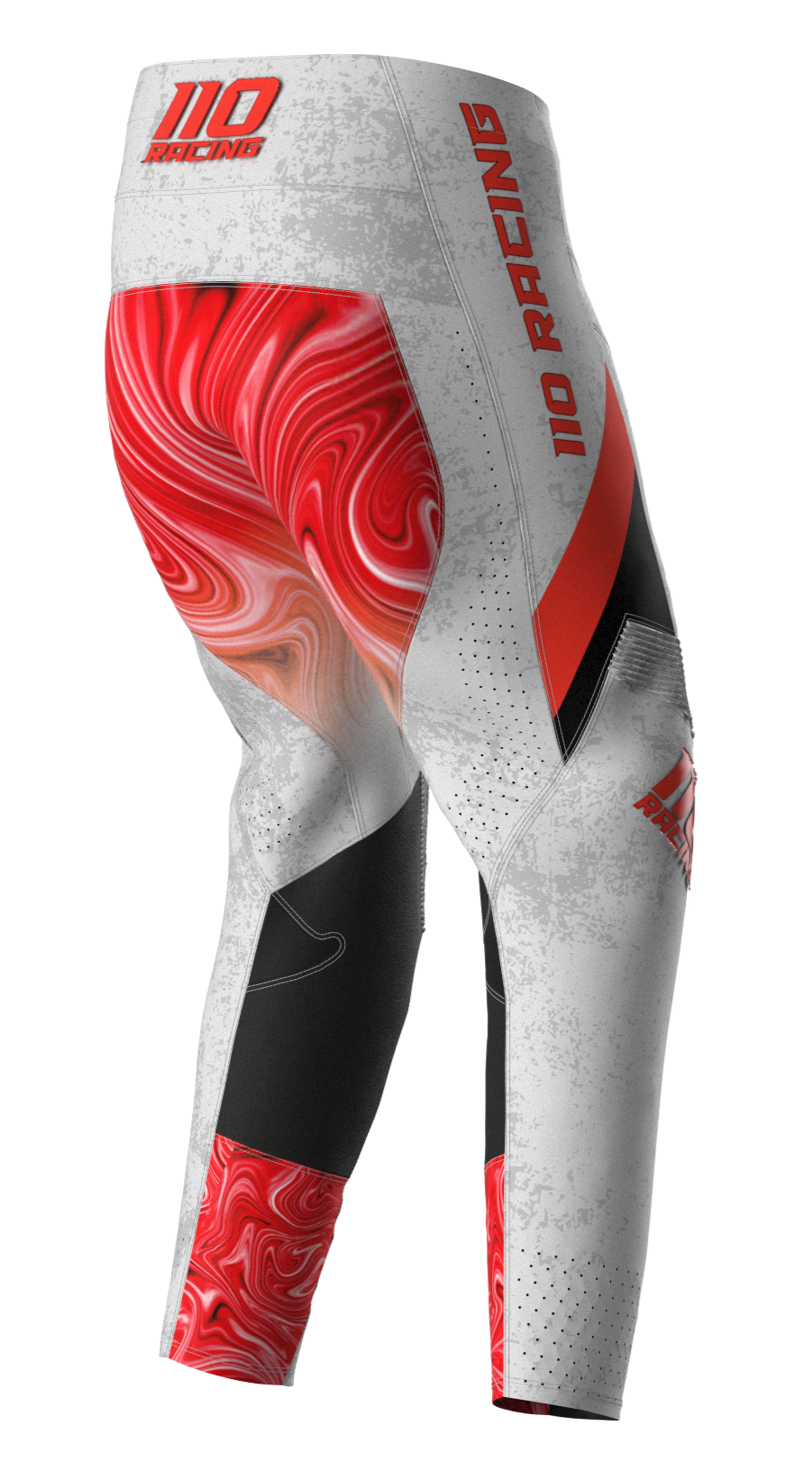 110 RACING // SE23 GRAPHITE PANT GREY/RED
