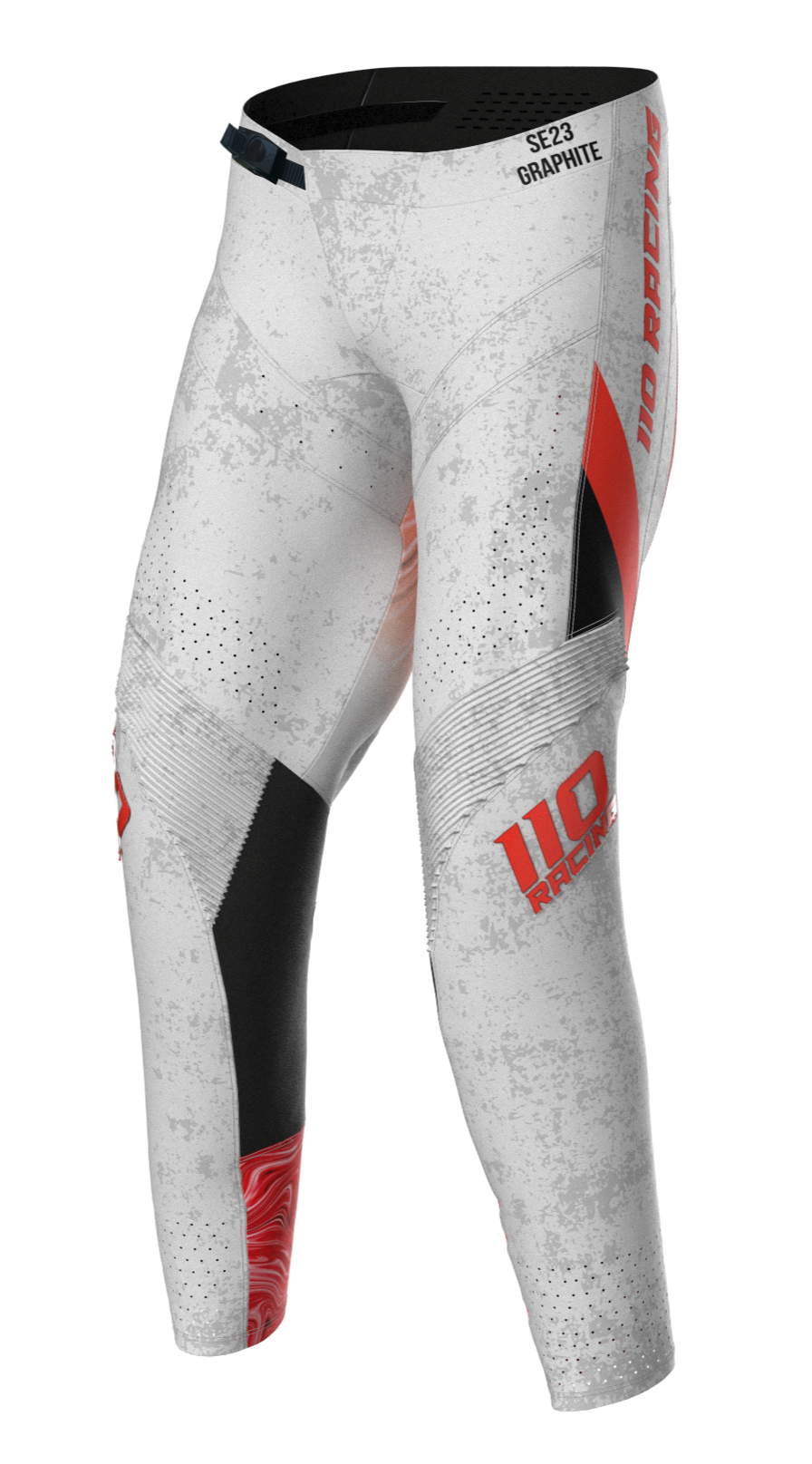110 RACING // SE23 GRAPHITE PANT GREY/RED