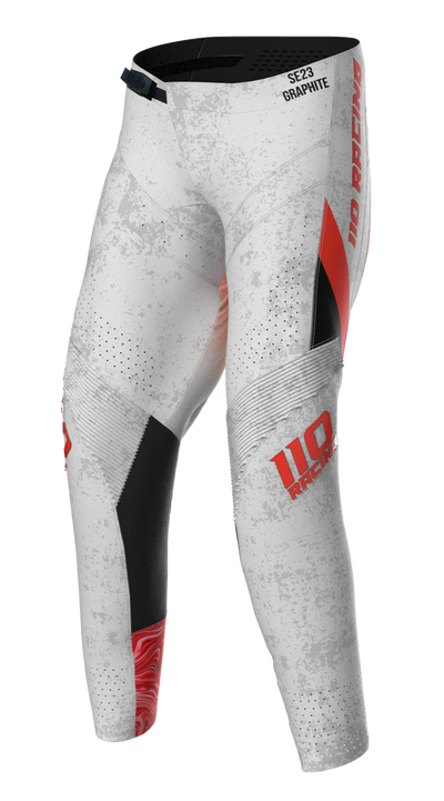 110 RACING // SE23 GRAPHITE PANT GREY/RED