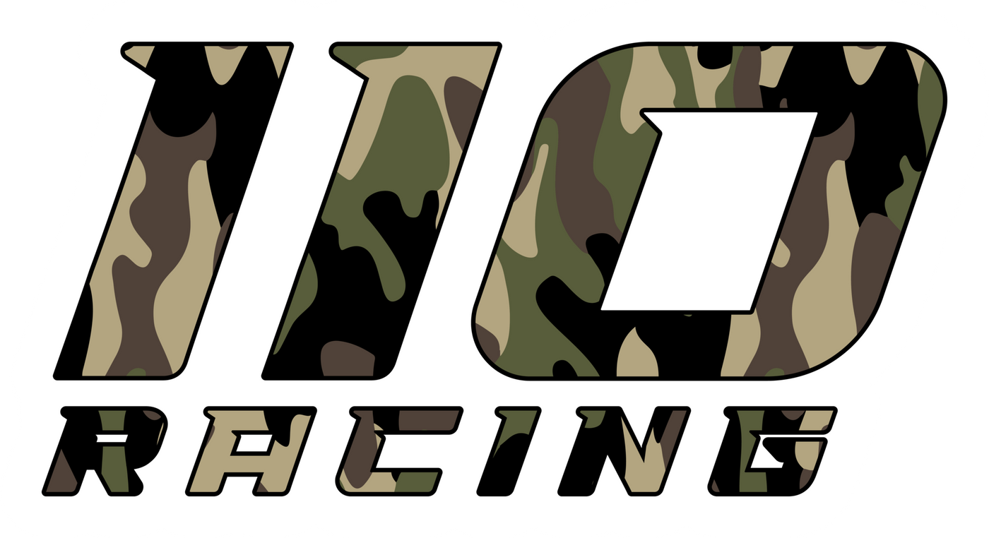 110 RACING // CAMO STACKED STICKER