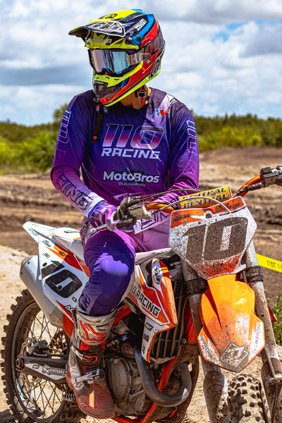 110 RACING // LE23 ICONIC YOUTH PANT - PURPLE